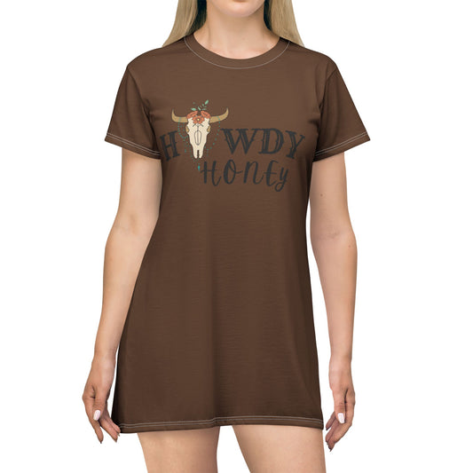 T-Shirt Dress - "Howdy Honey"