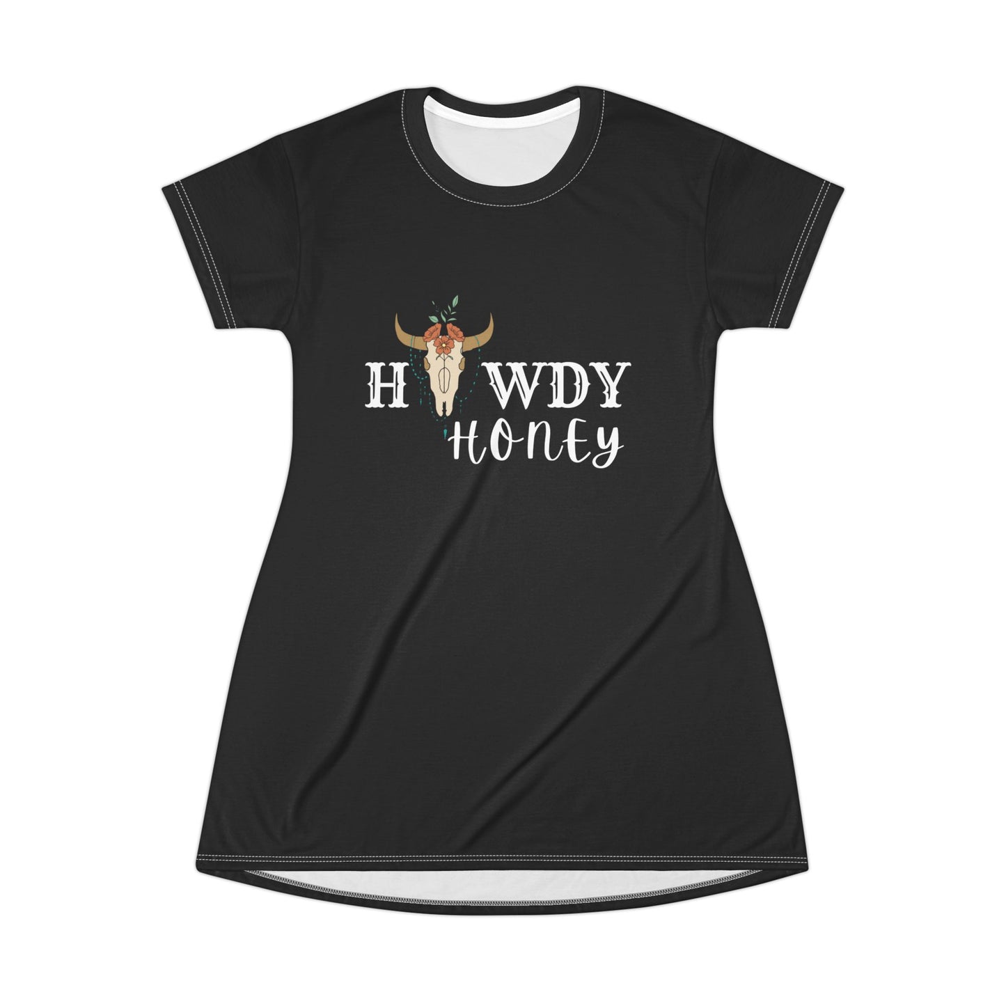T-Shirt Dress, - "Howdy Honey"