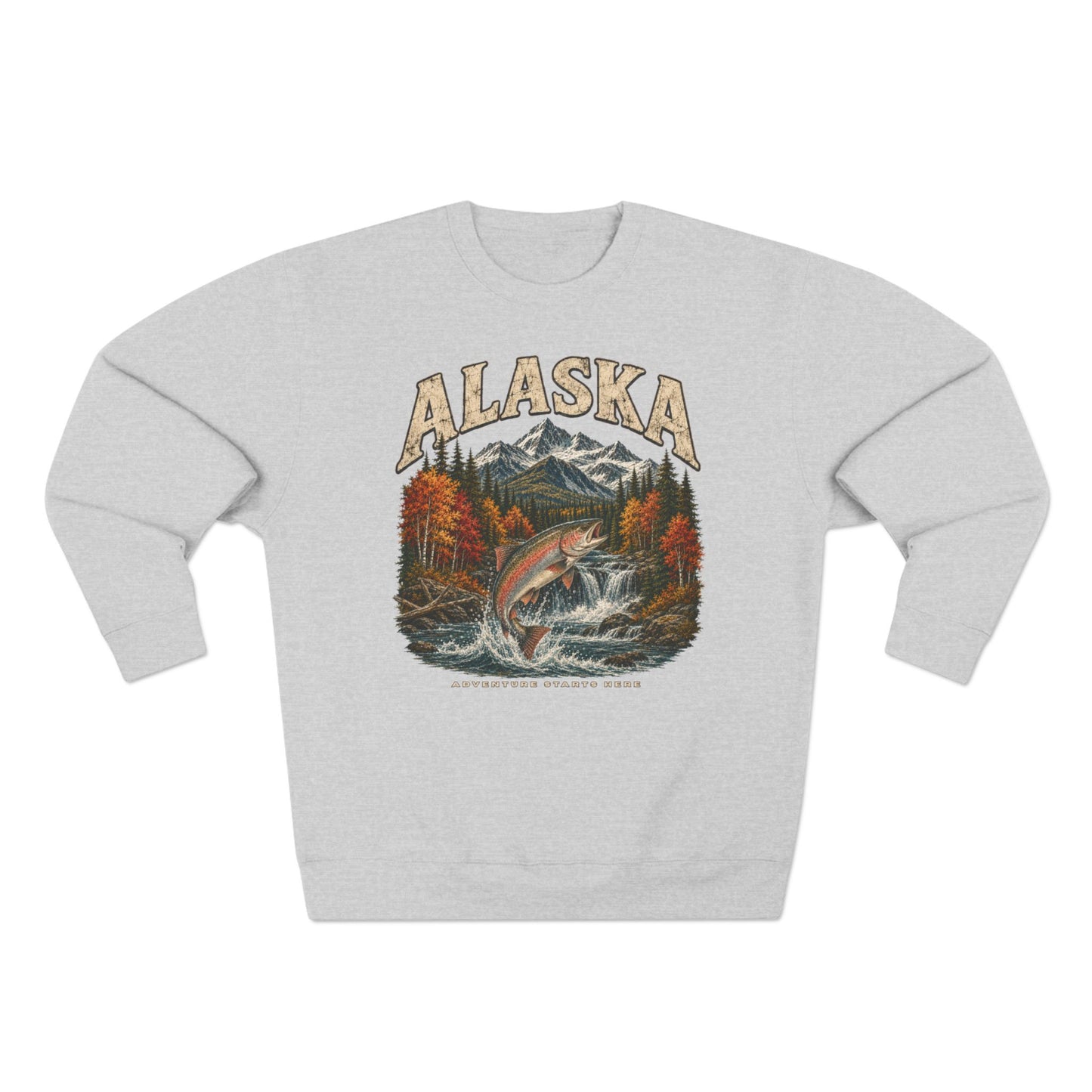 Alaska Fishing Crewneck Sweatshirt (Unisex)